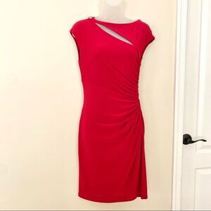 Lauren by Ralph Lauren Knee Length formal red midi dress EUC!